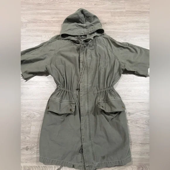 Free People Reworked Army Jacket Olive‎ Green Women's Jacket - Picture 3 of 5